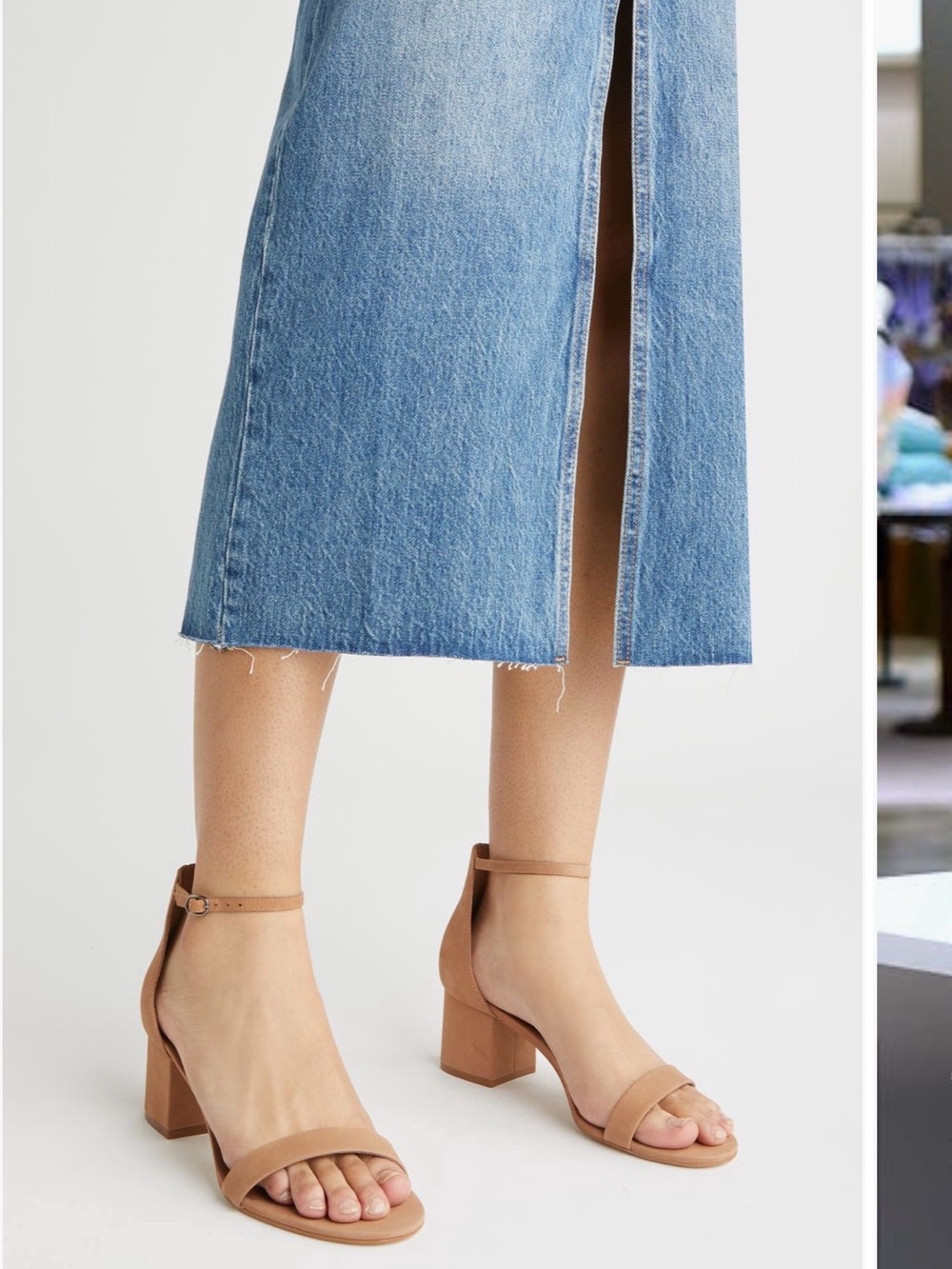 Steve Madden Tan Block Heel Ankle-Strap Sandals